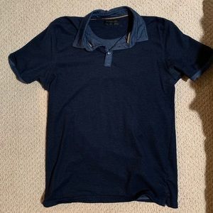 Denim and Flower polo shirt